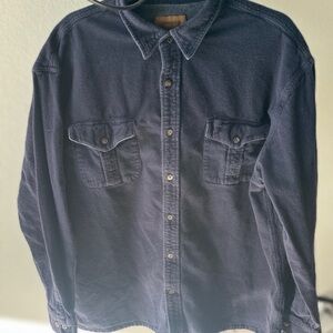 St. John's Bay Dark Blue Casual Button Down Shirt